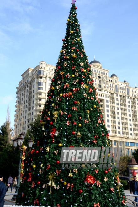 Baku preparing for New Year. Azerbaijan, Dec.16, 2015 